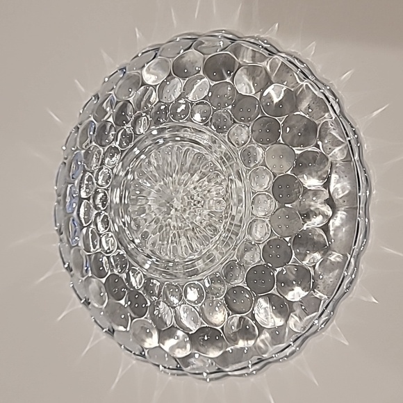 Anchor Hocking Vintage Circa 60s Blue Tint Glass Dessert Plate Set of 4 - Picture 5 of 6